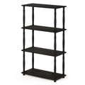 4-Tier Espresso Black Shelf Display Rack L282851