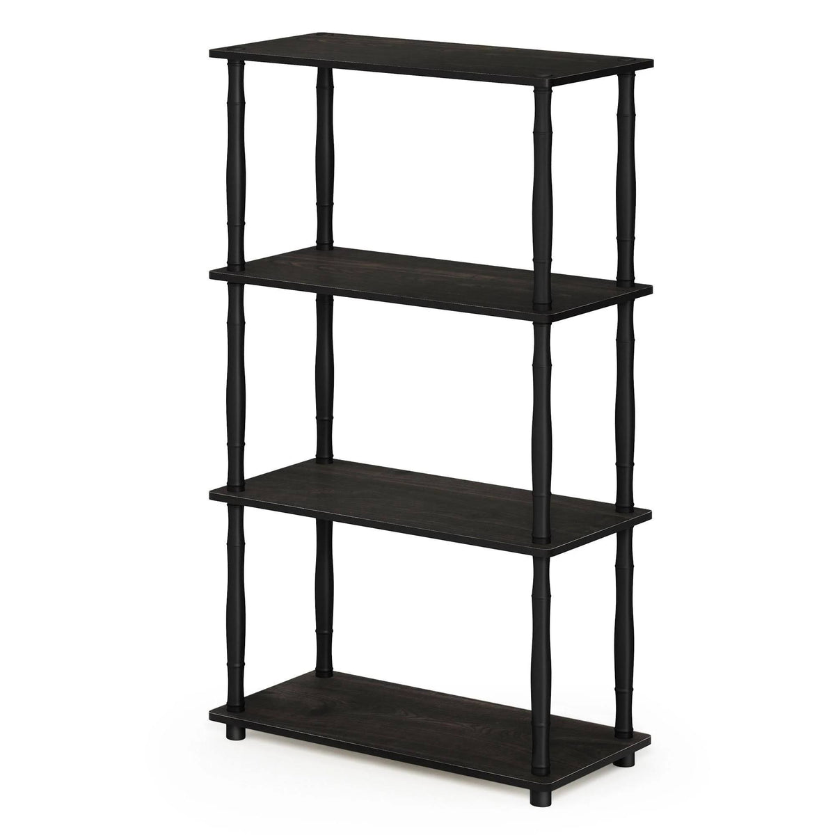 4-Tier Espresso Black Shelf Display Rack L282851