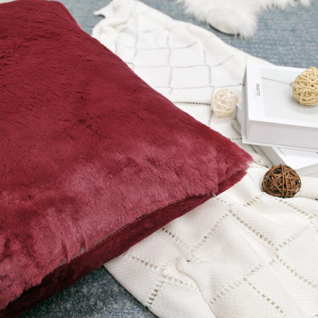 Faux Fur Throw Pillow Cover 4 Piece Set A888536