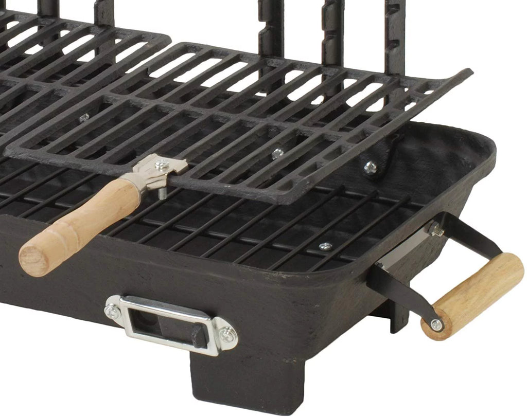Cast Iron Hibachi Charcoal Grill, 10 by 18-Inch M7988