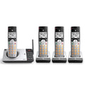 Silver/Black DECT 6.0 Expandable Answering System with 4 Handsets W87765