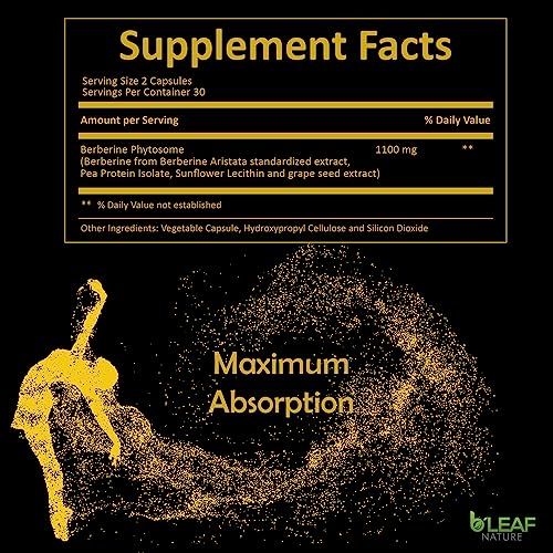 Berberine Phytosome Vegetarian Capsules - 120 Capsules, 1100mg per Serving Q171107
