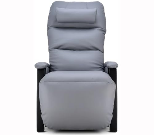 Grey Dual Power Zero Gravity Recliner Chair with Heat and Air Massage V12064