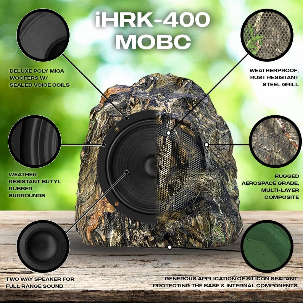 IPX5 Waterproof 20W Outdoor Rock Speakers Pair G427503