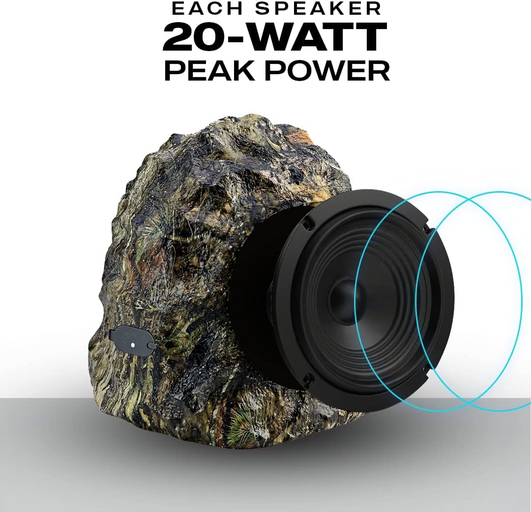 IPX5 Waterproof 20W Outdoor Rock Speakers Pair G427503
