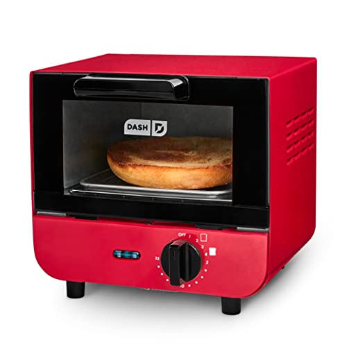 Red Mini Toaster Oven with Baking Tray and Rack W9922