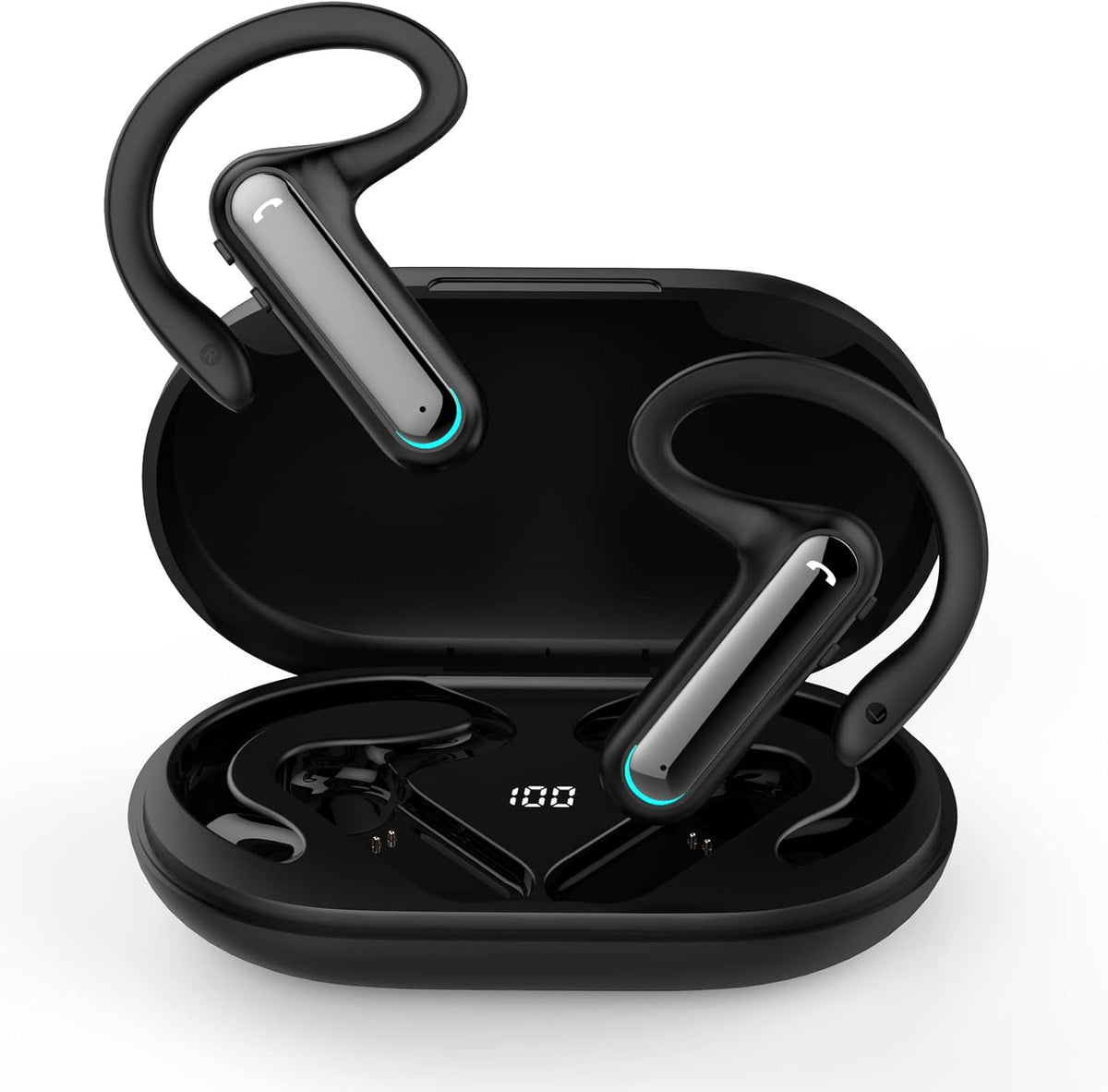 Open Ear Wireless Earbuds with Earhooks and Charging Case S219