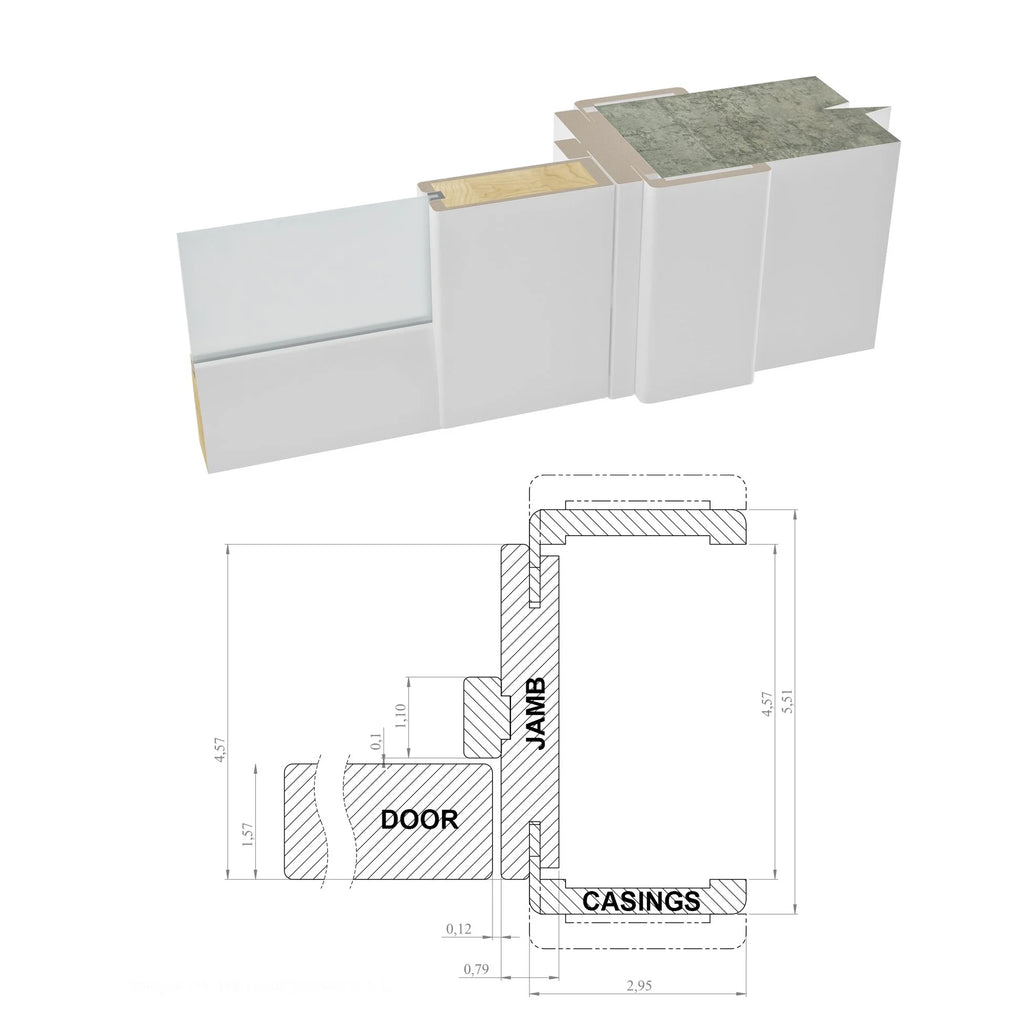 Solid French Double Doors 48 x 80 inches Frosted Glass 12 Lites V613436