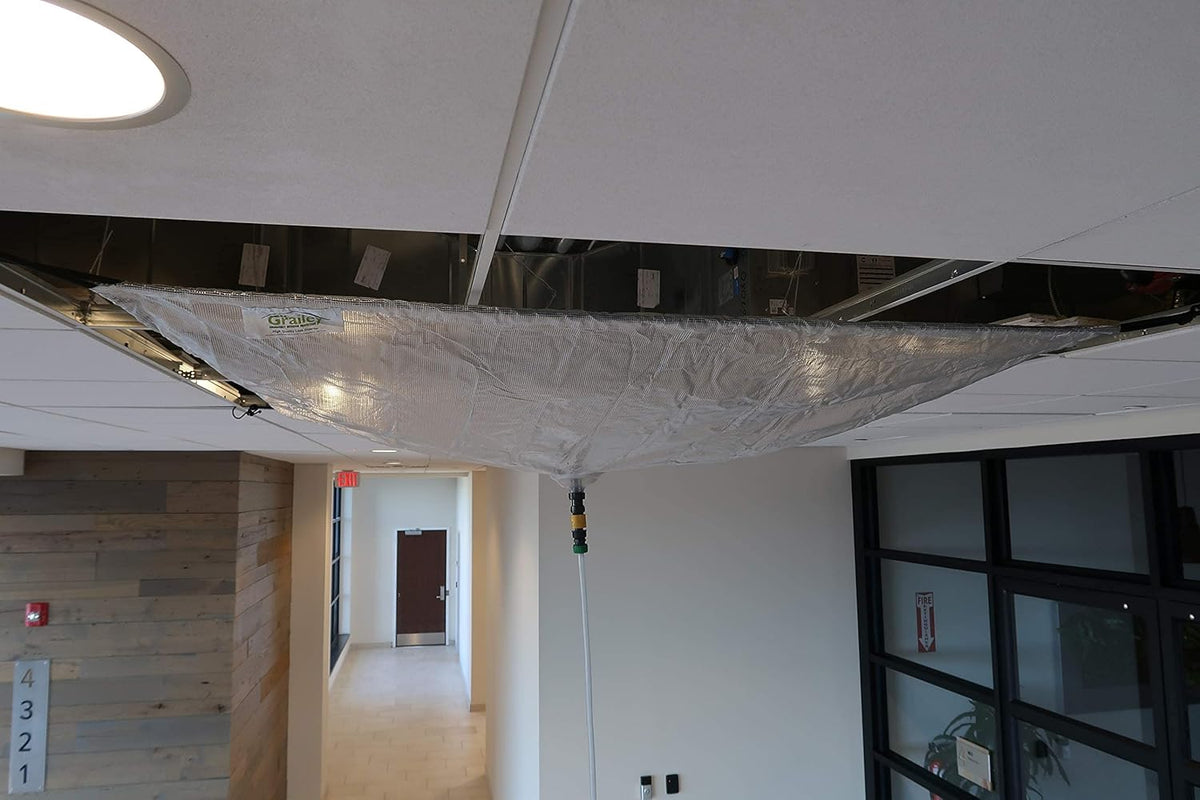 Ceiling Tile Leak Diverter Kit 5' x 5' with 15ft Hose F945936