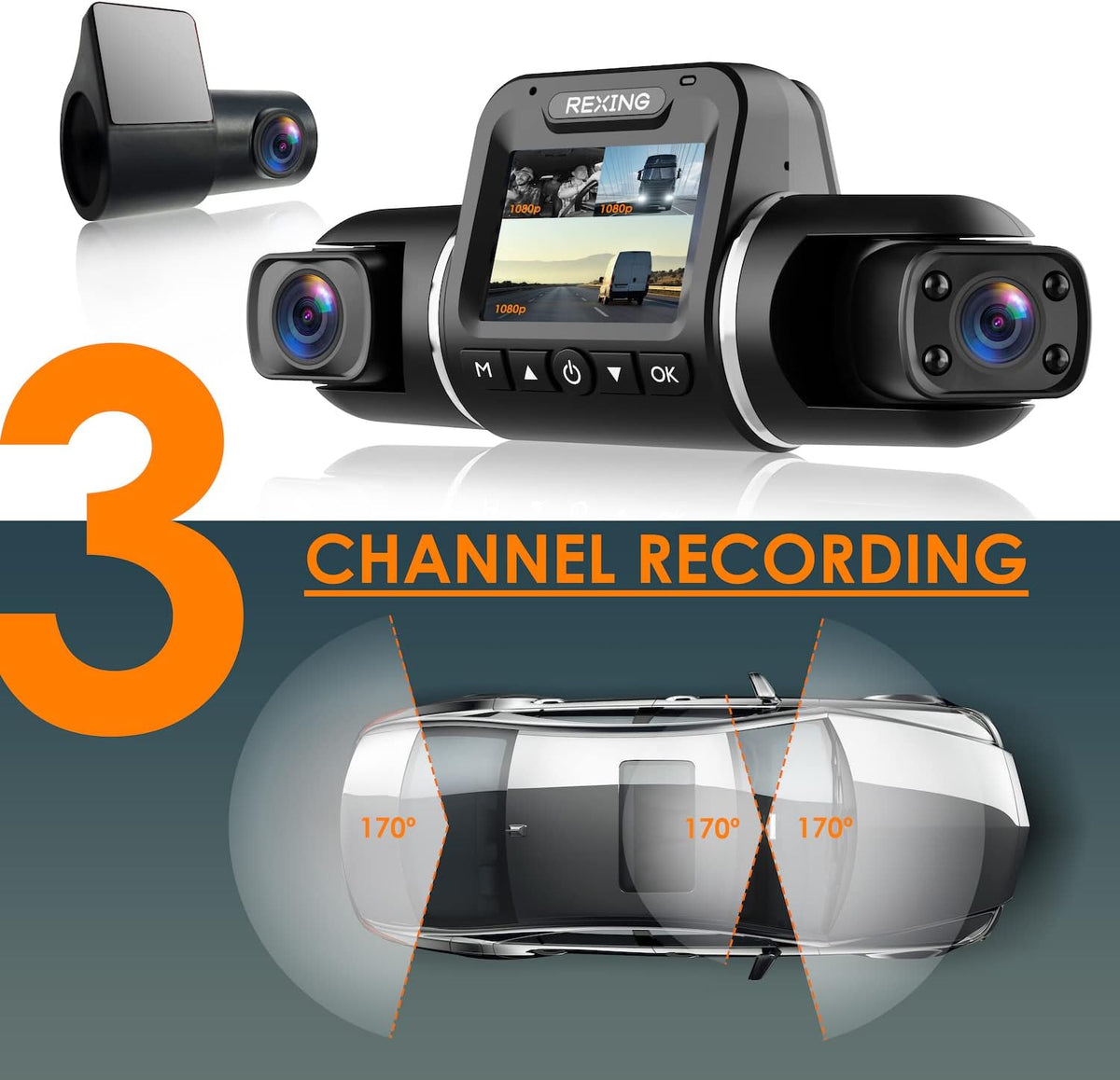 Full HD Dual Camera Dash Cam with Infrared Night Vision L831