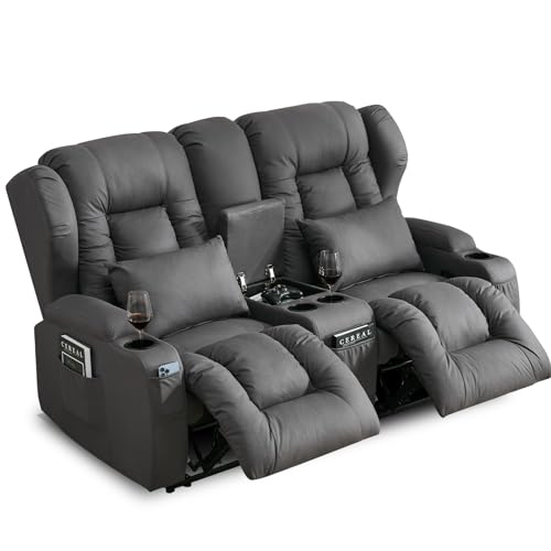 Beige RV Loveseat Recliner Sofa D511