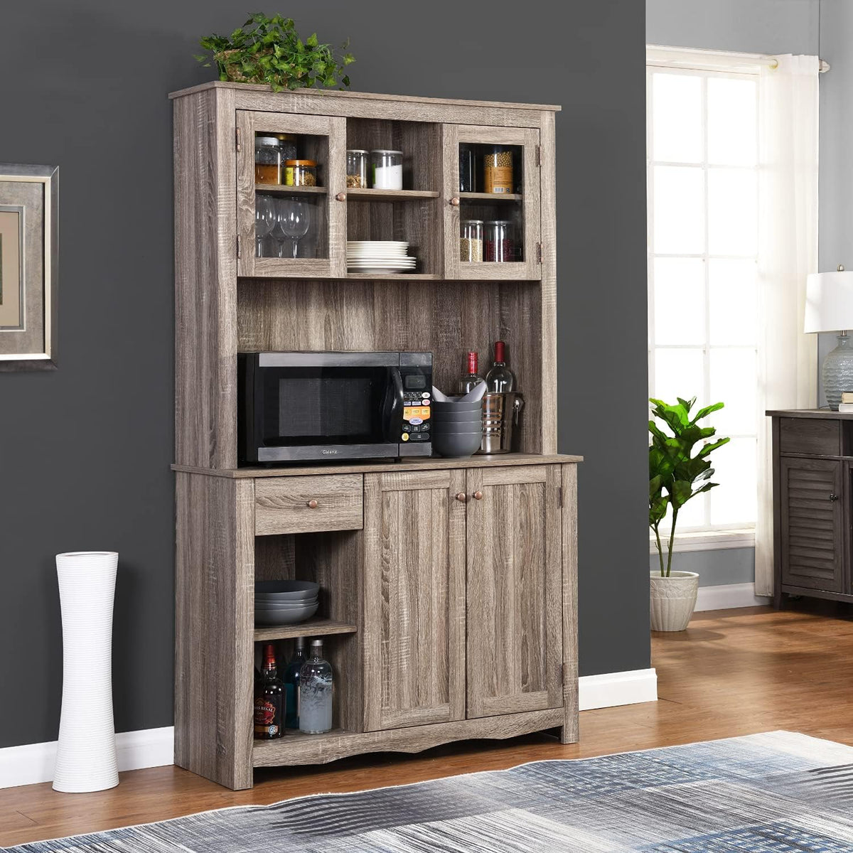 Grey China Cabinet S690