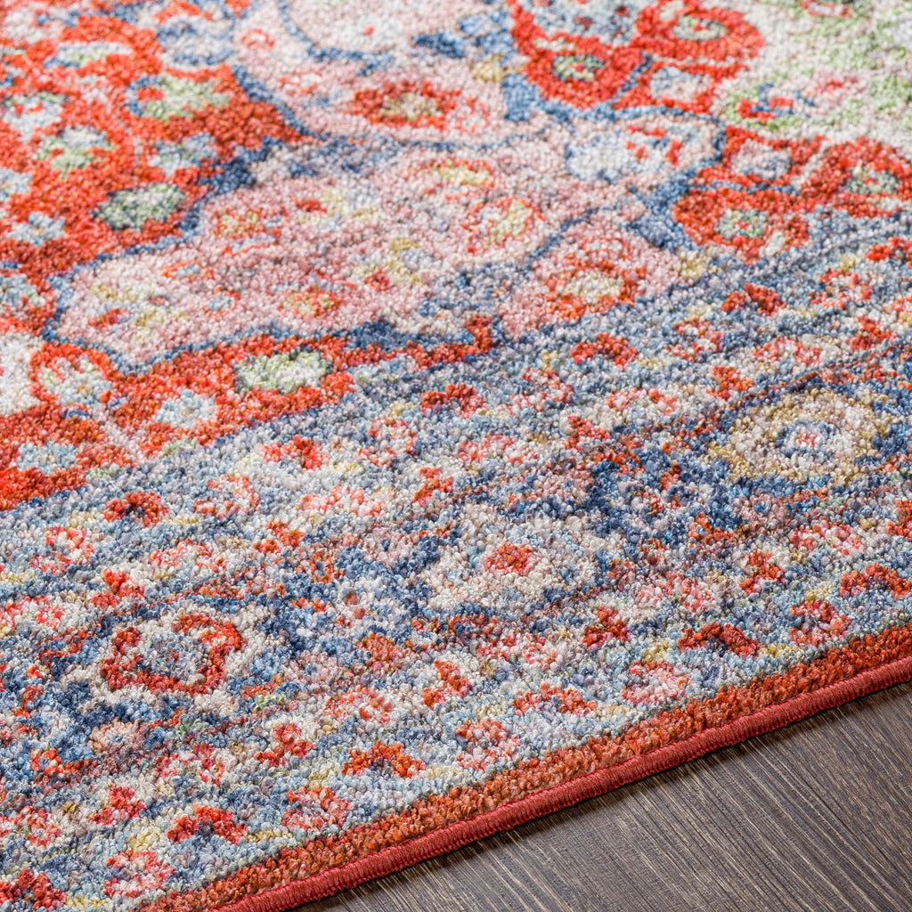 Bright Red Machine Washable Area Rug, 8'10" x 11'9" H1957