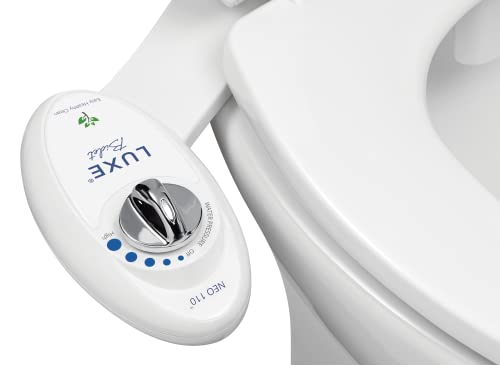 Fresh Water Non-Electric Bidet Attachment for Toilet Seat, Adjustable Water Pressure, Rear Wash (White) J3034