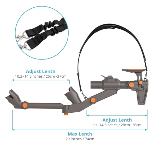 Adjustable Gunstock for Meta Quest 2 Quest 3 Quest 3S Quest Pro with Quick Magnetic Attachment Cheek Pad (Gunmetal Gray) L406