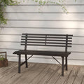 Black Steel 2-Seater Outdoor Bench D115