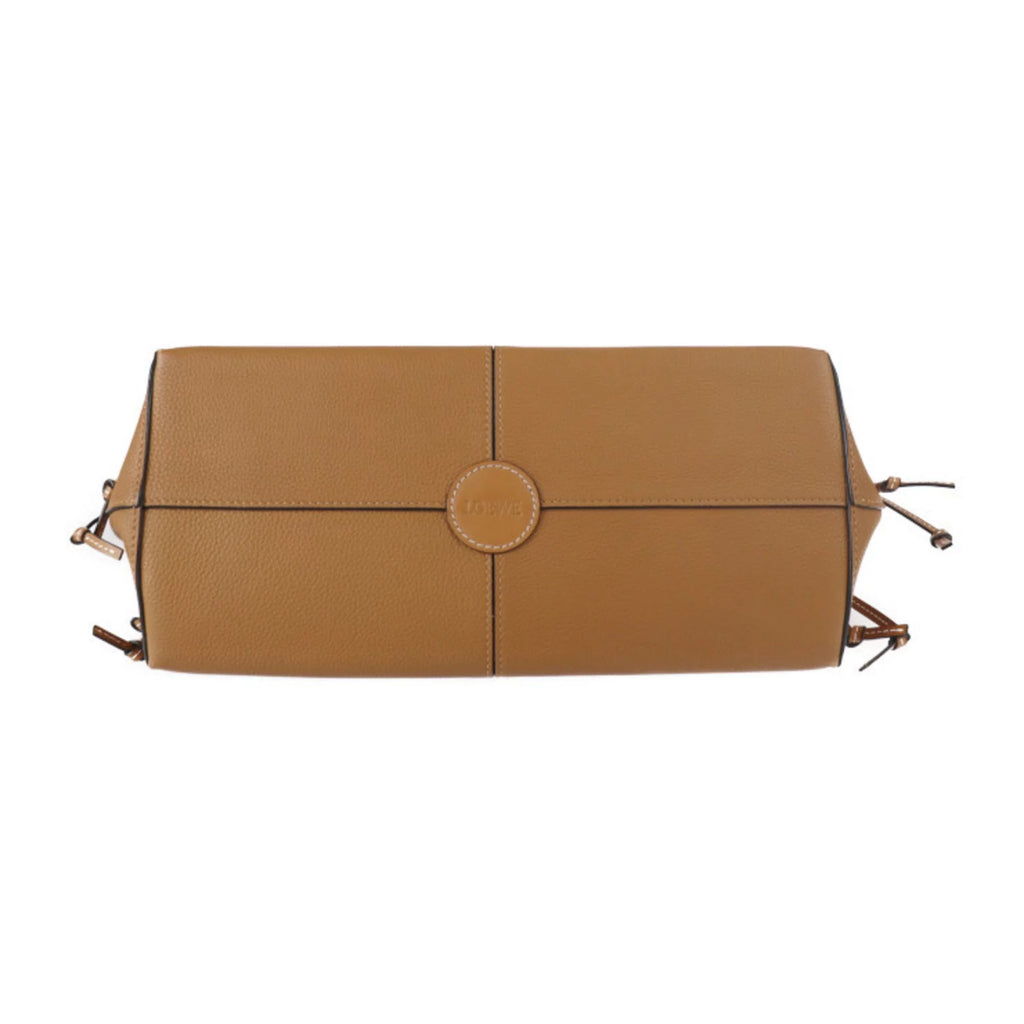 Camel Brown Calf Leather Shoulder Bag D440191