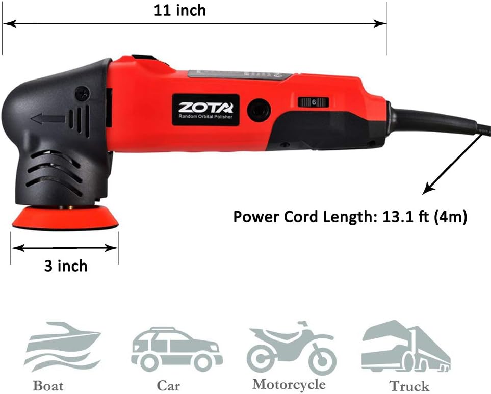 3 inch Dual Action Polisher with 13.1 feet Cord K479009