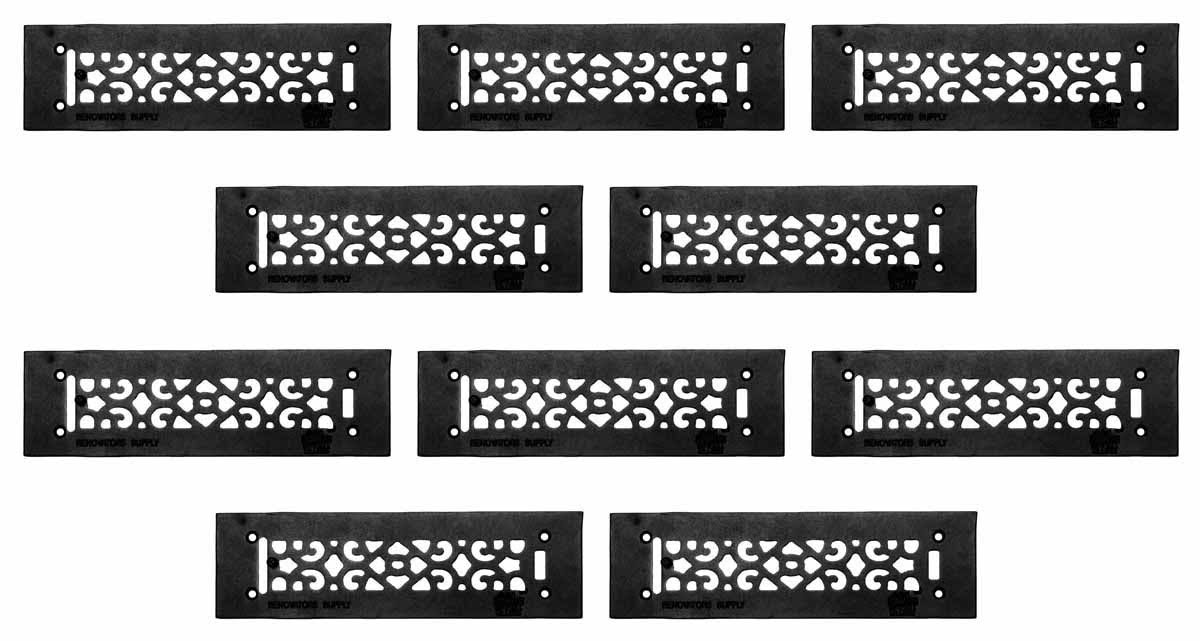 10 Heat Air Grille Cast Victorian 3 1/2 x 12 M602030