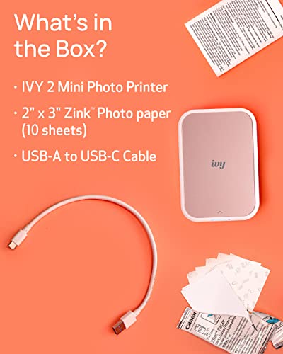 Mini Photo Printer, Pure White U656754
