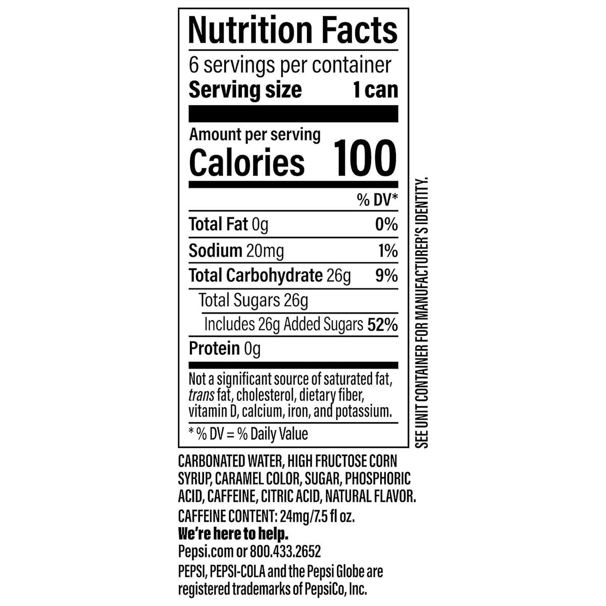 7.5oz Mini Cans Soda Pop (6 Pack) A2330