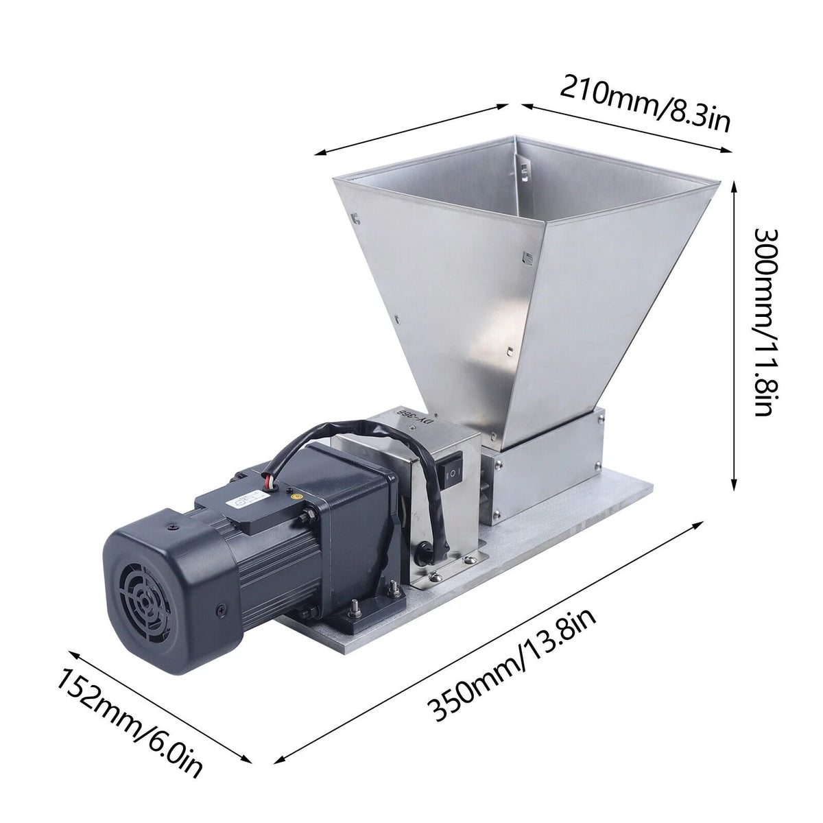 Electric Grain Mill 60W 110V 2 Roller Adjustable Roller K25051