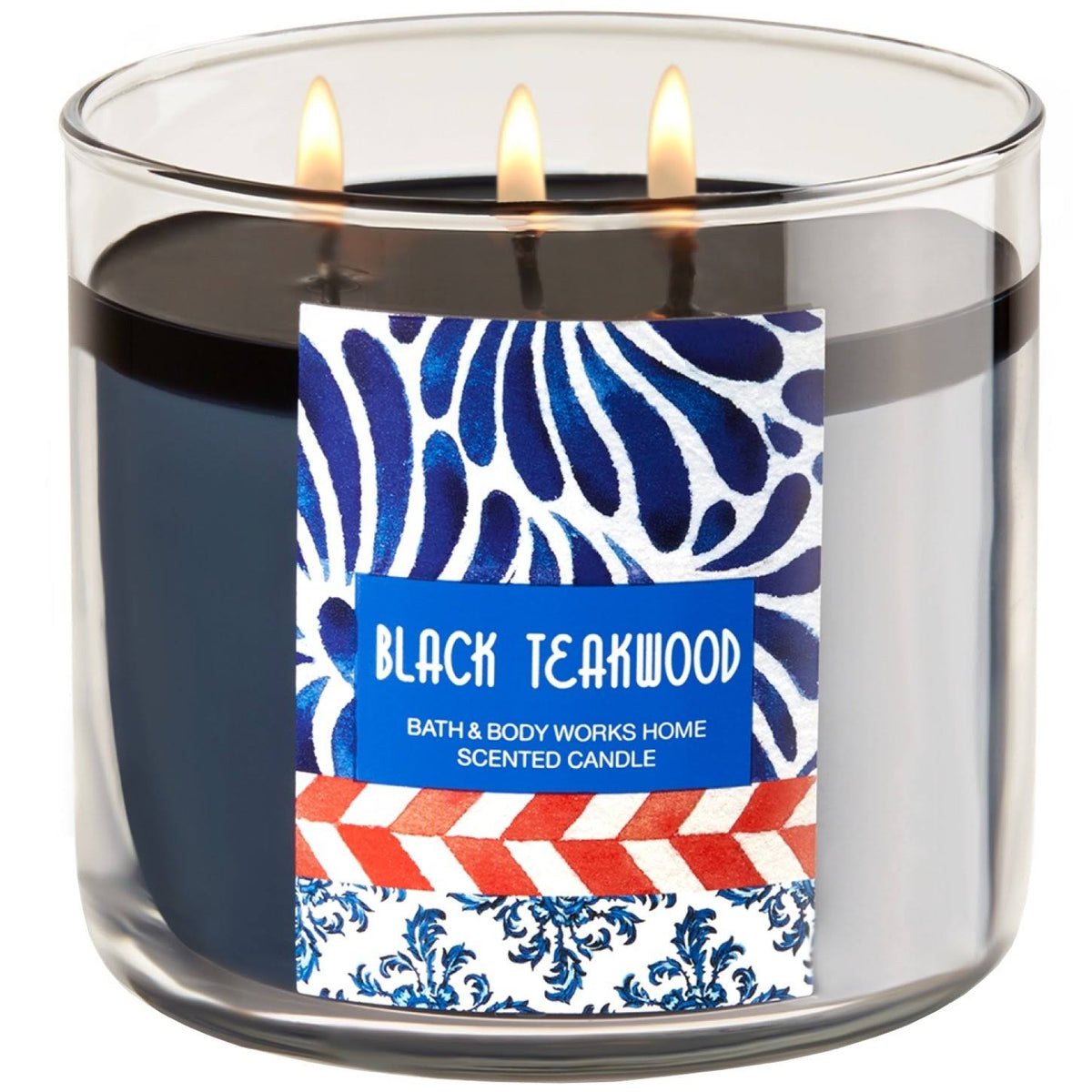 Black Teakwood 3-Wick Candle J76977