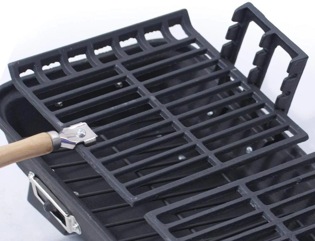 Cast Iron Hibachi Charcoal Grill, 10 by 18-Inch M7988