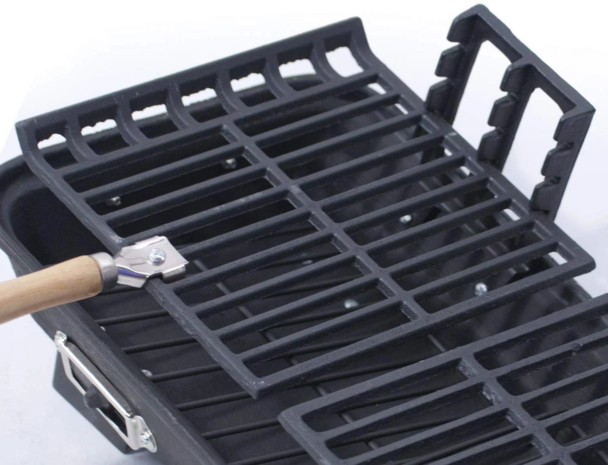 Cast Iron Hibachi Charcoal Grill, 10 by 18-Inch M7988