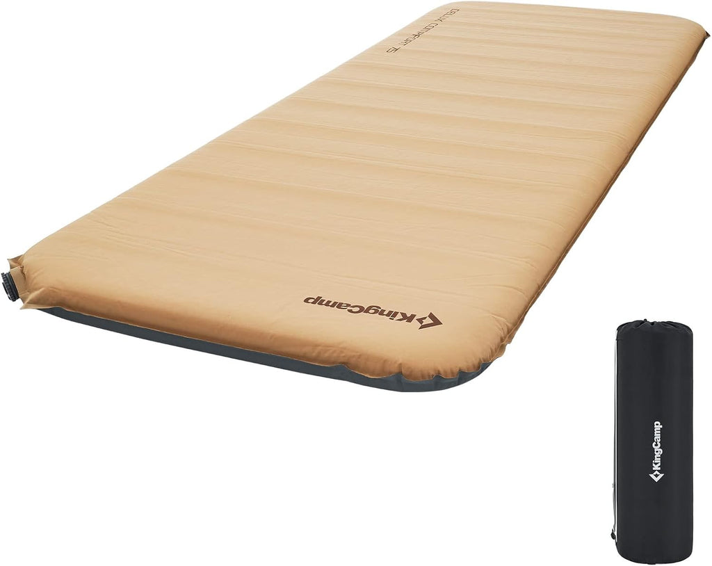Self Inflating Insulated Camping Sleeping Pad Blue Y73158