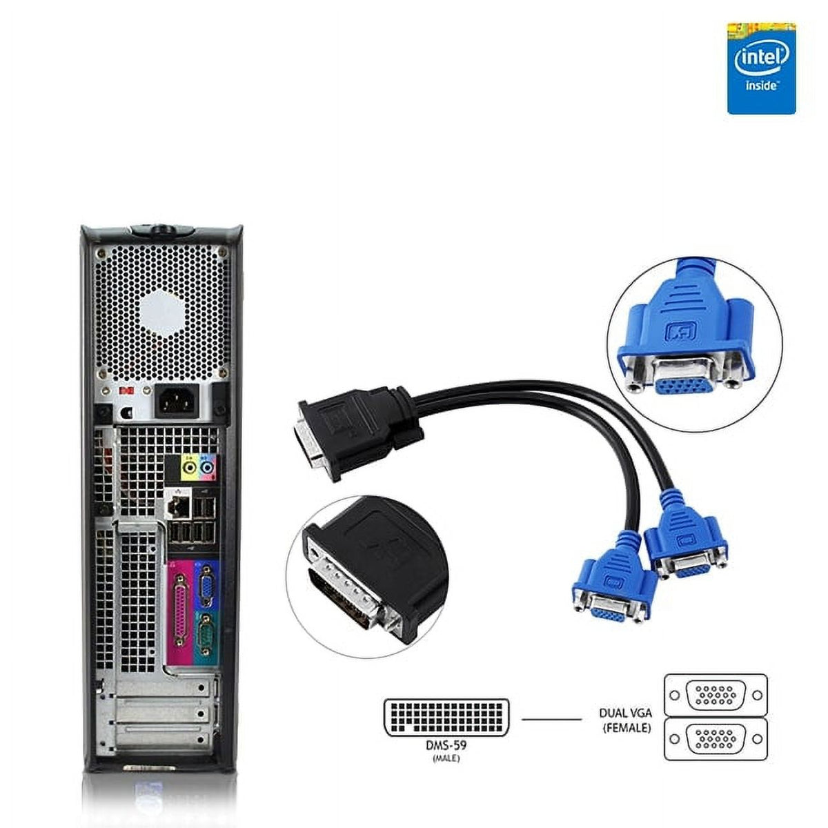 Restored Dell Optiplex Desktop Computer 3.0 GHz Core 2 Duo Tower PC, 8GB, 1TB HDD, Windows 10 Home x64, 24" Monitor A847487