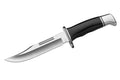 Black Fixed Blade Knife with Leather Sheath T2091