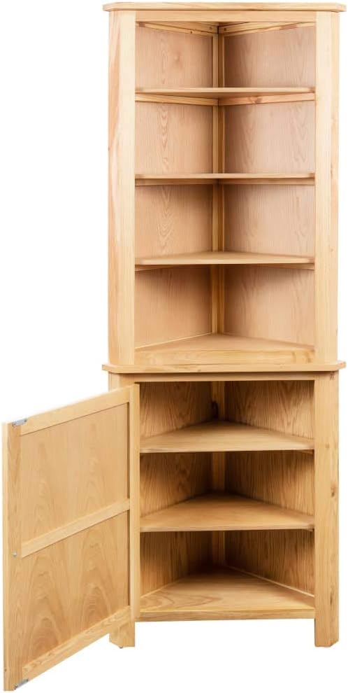 Solid Oak Wood Corner Cabinet D6105