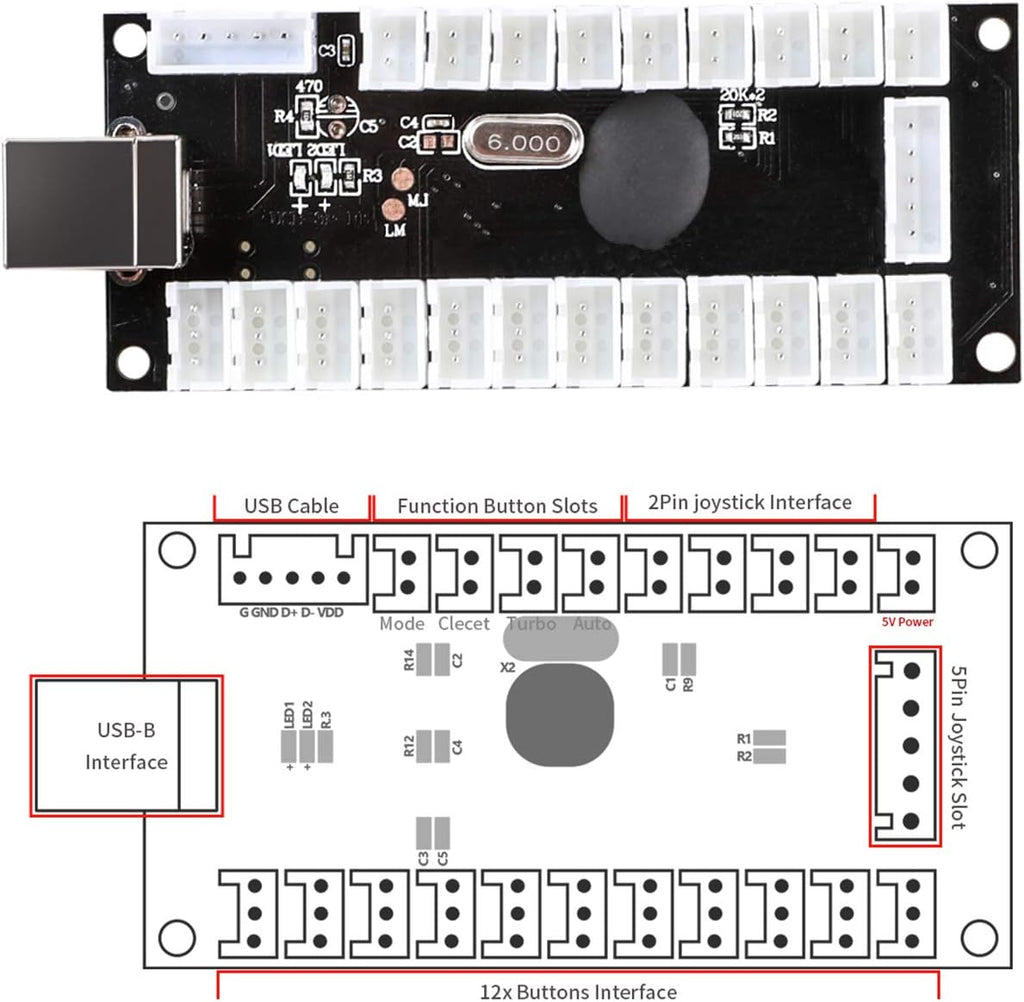 2-Player LED DIY Arcade Kit E26308