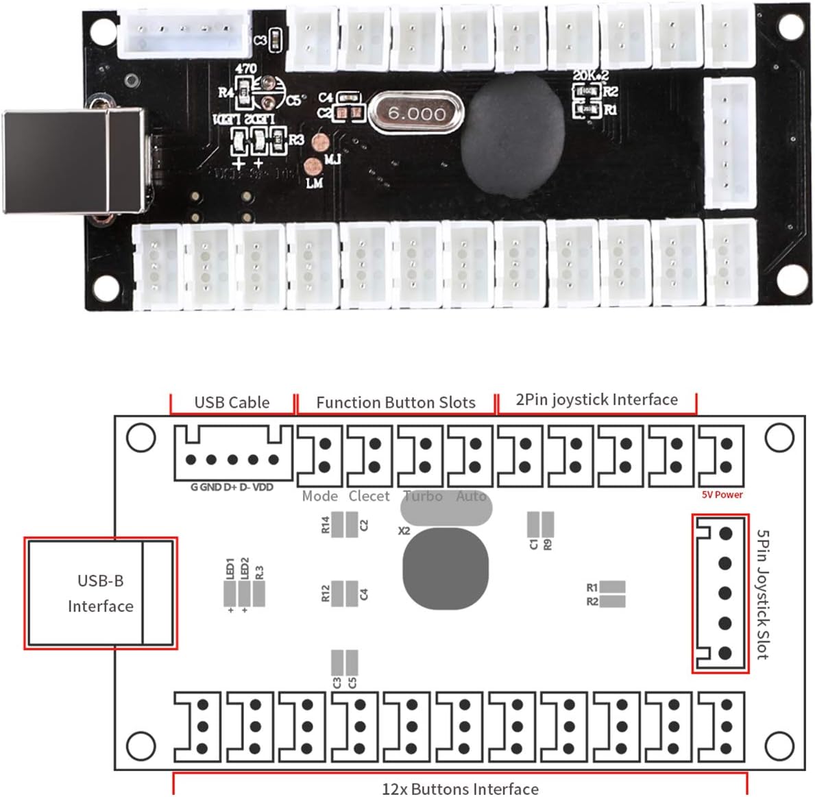 2-Player LED DIY Arcade Kit E26308