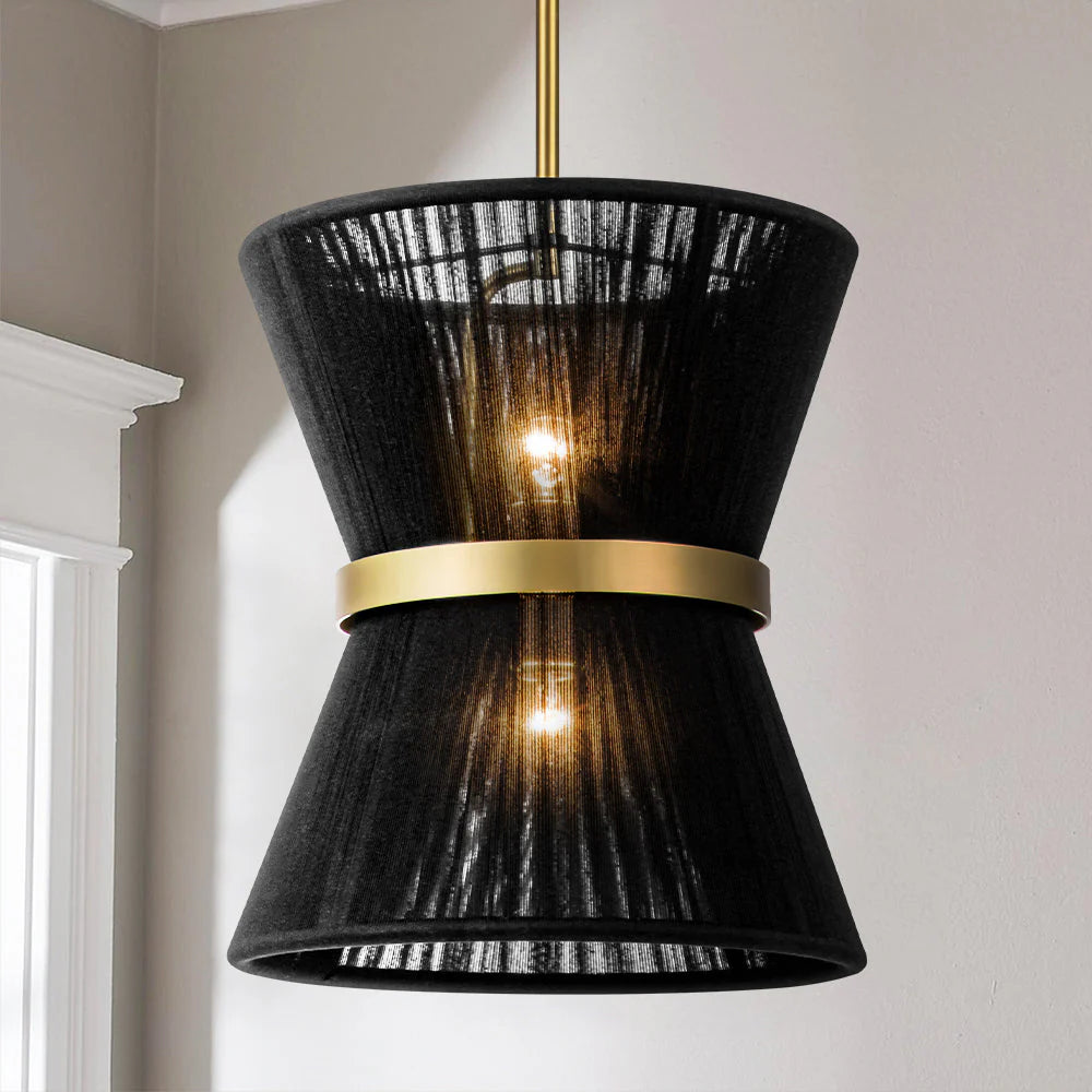 2-Light Single Drum Chandelier L4779