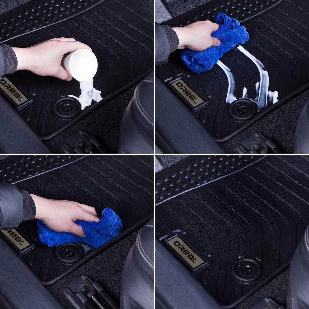 Black Floor Mats Liners Front Rear Custom Fit B679836
