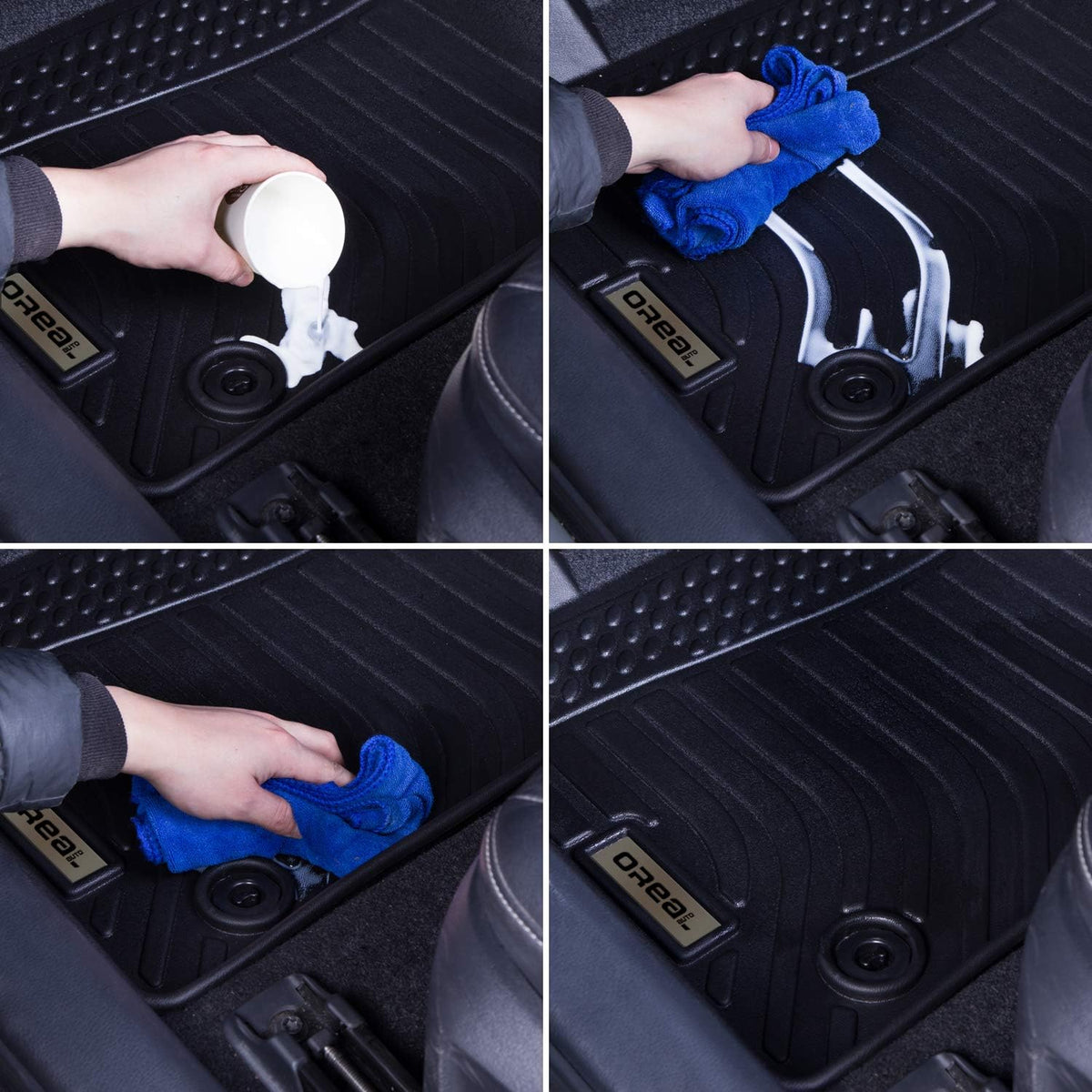 Black Floor Mats Liners Front Rear Custom Fit B679836