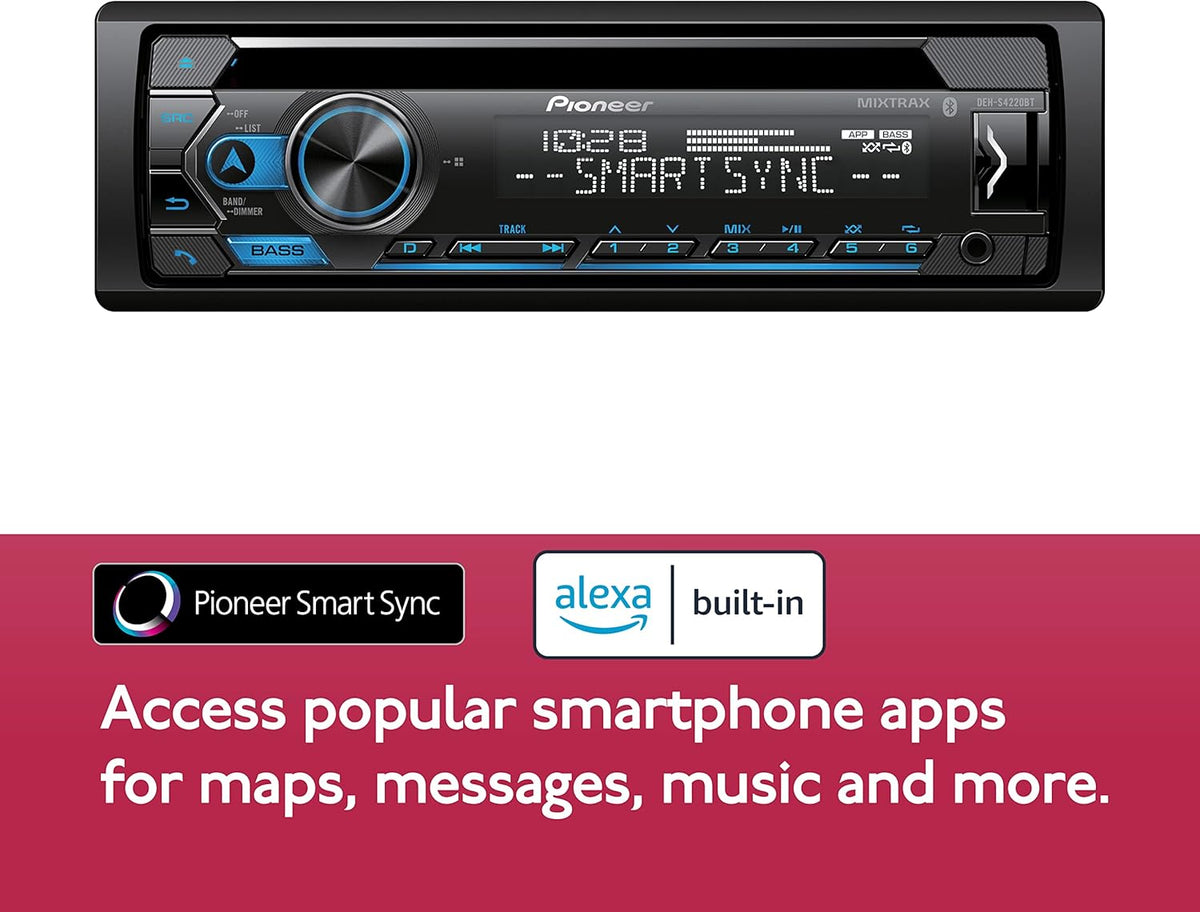 Single-Din Bluetooth CD Receiver with USB/AUX Inputs P560