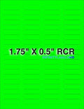 Fluorescent Green Paper Labels 100 Sheets T619732