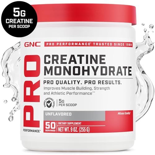 Creatine Monohydrate Powder, 5g Creatine Per Serving, 50 Servings H6538