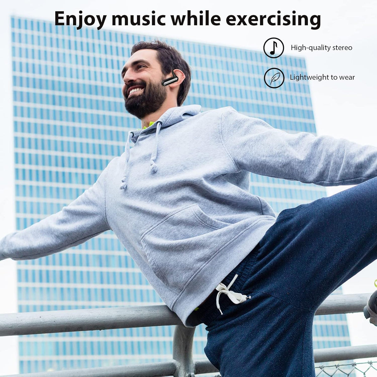 Open Ear Wireless Earbuds with Earhooks and Charging Case S219