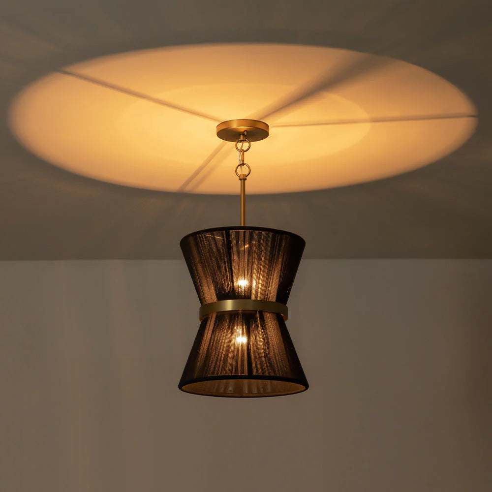 2-Light Single Drum Chandelier L4779