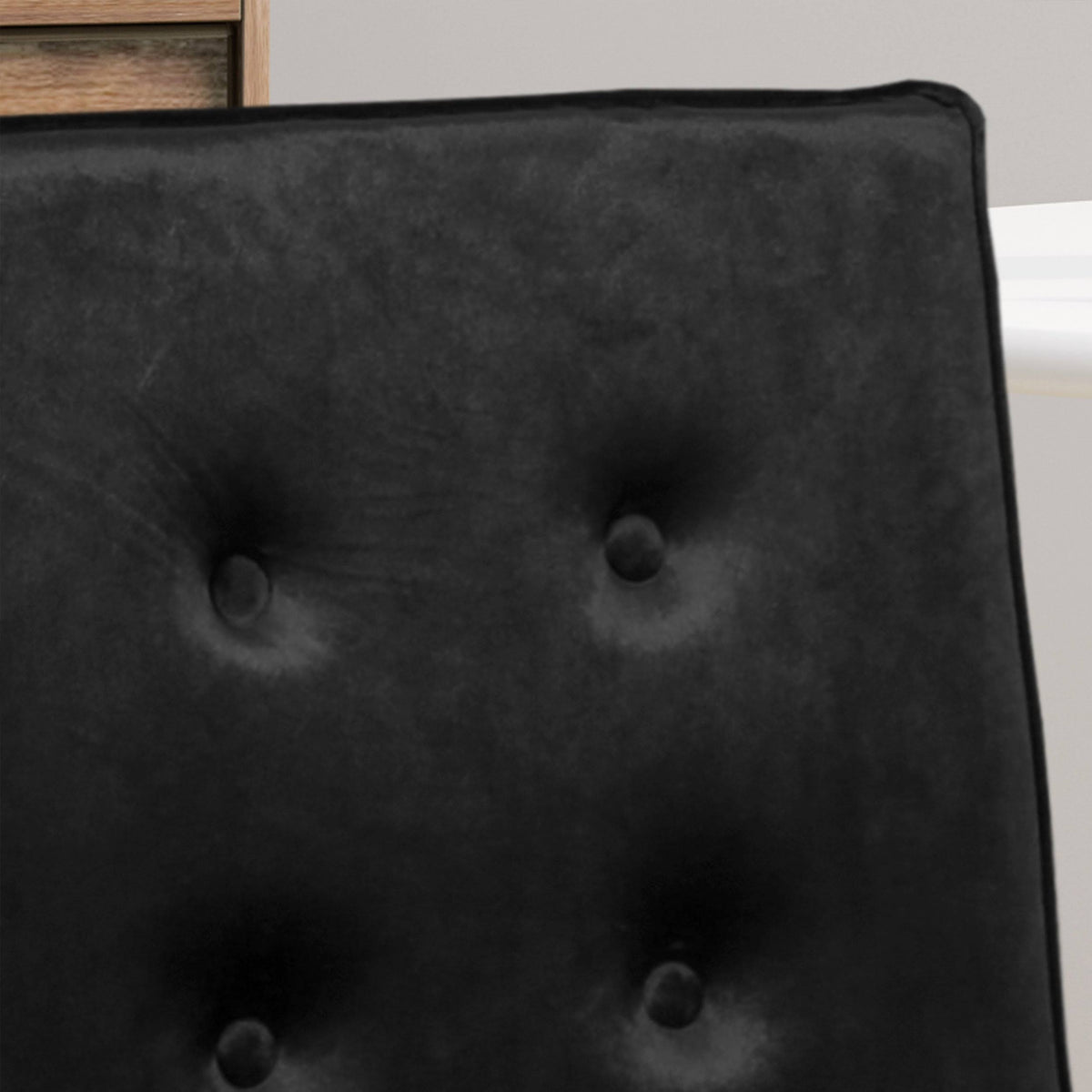 Set of 2 Tufted Velvet Dining Chairs Black I7024