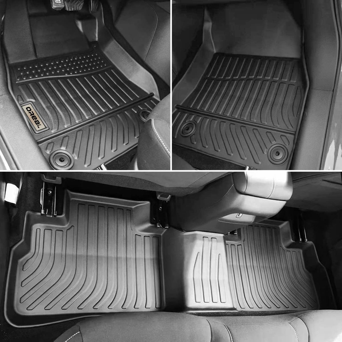 Black Floor Mats Liners Front Rear Custom Fit B679836