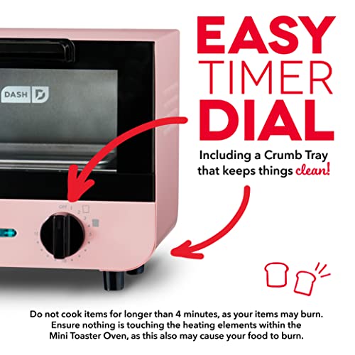 Red Mini Toaster Oven with Baking Tray and Rack W9922