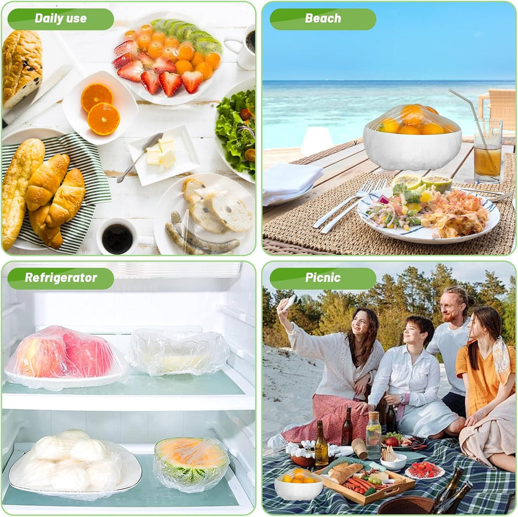 300Pcs Reusable Elastic Food Bowl Storage Covers V4703