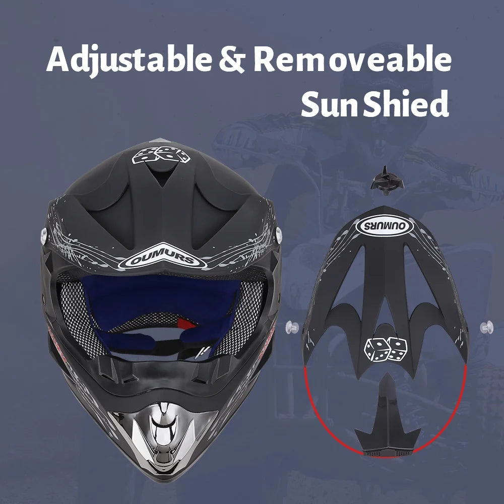 Black Open Face Off-road Motorcycle Helmet B5459