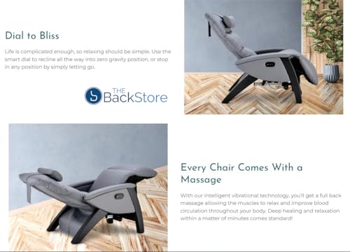 Grey Dual Power Zero Gravity Recliner Chair with Heat and Air Massage V12064