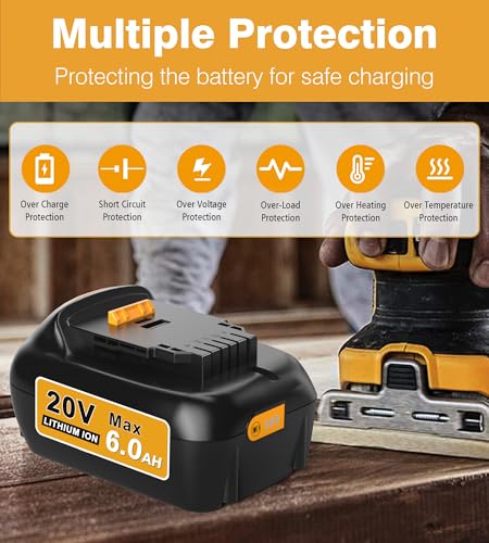 2Pack 6.0Ah Replacement Battery for 20V Cordless Power Tools I7925